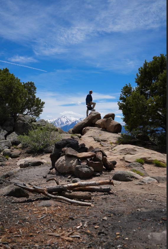Two-seat Polaris UTV on a Colorado mountain trail